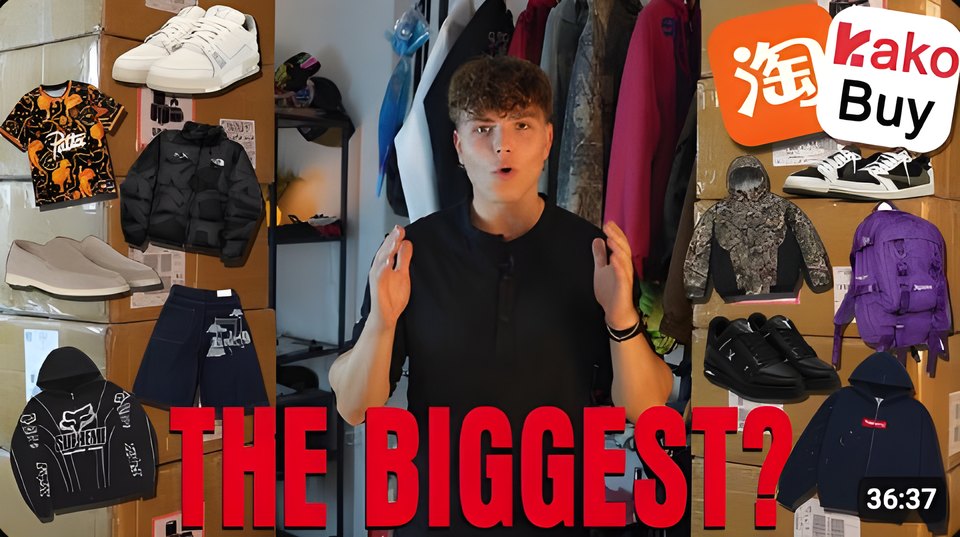 Clothing haul video thumbnail